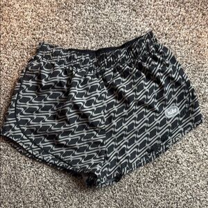 Nike Black and Gray Patterned Shorts